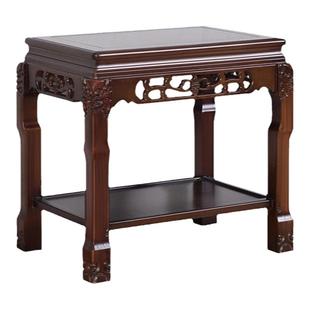 实木花架客厅落地式鱼缸架中式盆景架阳台承重置物架可移动花盆架