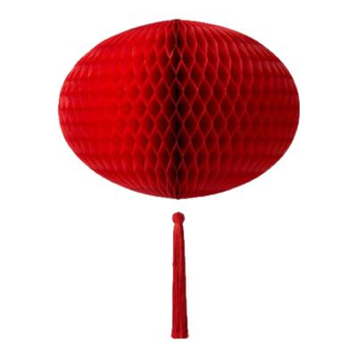 新年商场门店纸灯笼挂饰蜂窝型灯笼挂件喜庆节日氛围装饰红灯笼