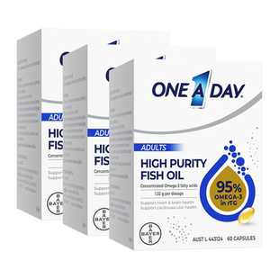 拜耳OneADay水晶鱼油95%高纯度omega3深海鱼油