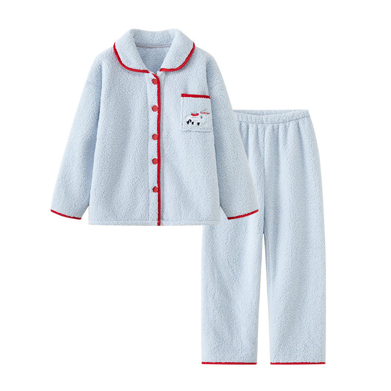 秋冬季加厚保暖加绒情侣家居服