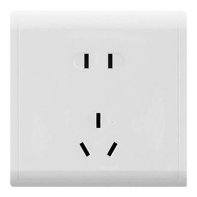 飞雕明装五孔插座面板