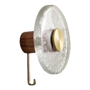 欧式客厅玄关墙壁挂衣架创意装饰置物架简约玻璃工艺黄铜装饰挂钩