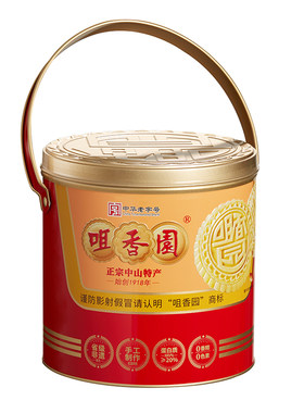 咀香园招牌夹肉杏仁饼经典铁桶圆罐 广州特产伴手礼手信送礼点心