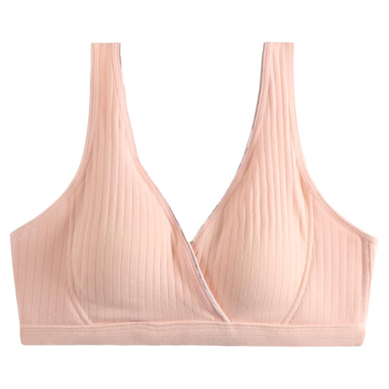 孕妇纯棉背心舒适交叉哺乳睡眠穿