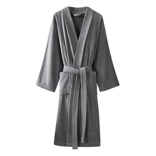 男款高级感五星级酒店专用纯棉浴袍毛巾料四季通用女款睡袍美容院