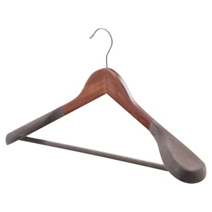 JOJO'S L. PD.teach.木质衣架植绒宽肩实木防滑无复古家用 | 诲喝