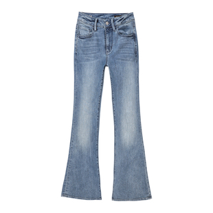 ABLE JEANS【小马蹄裤】女士高腰微喇修身牛仔裤显瘦小个子友好