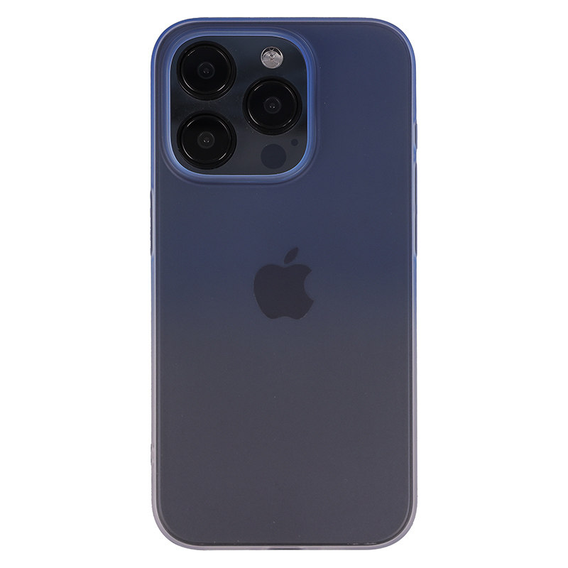 大孔镜头防尘新款适用苹果16手机壳渐变蓝15Promax肤感iPhone17硬壳轻薄13Pro简约12pm磨砂14plus外壳高级ins