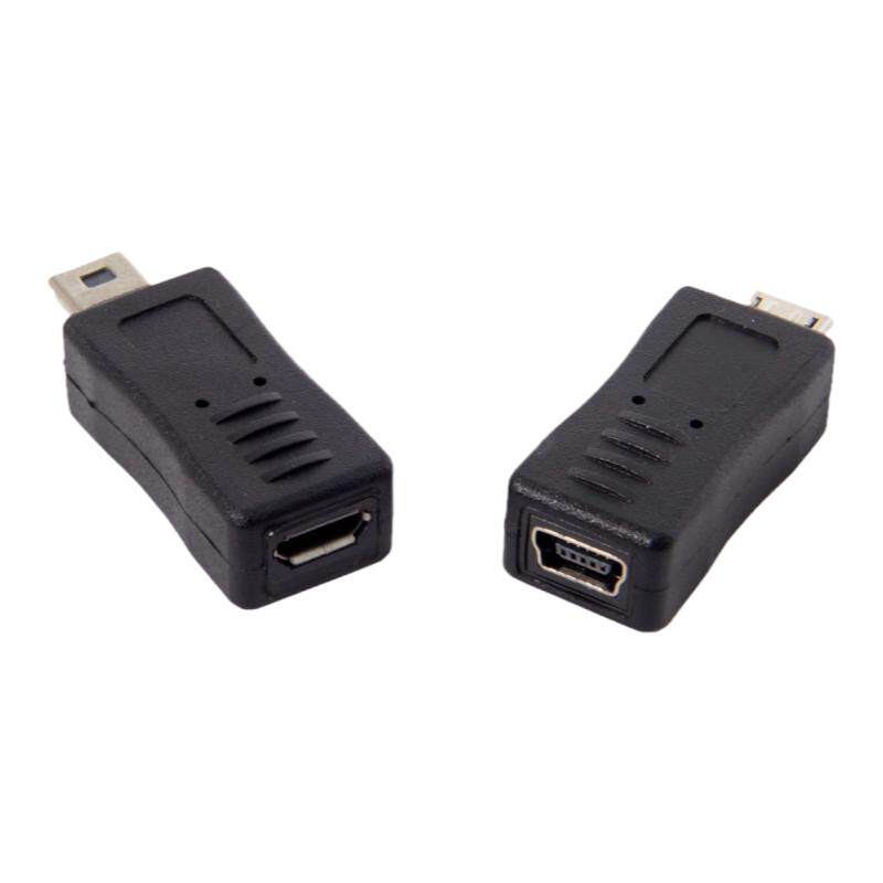 CY迷你公母Micro USB 母转MINI USB 公 充电 数据 转接头 转换头
