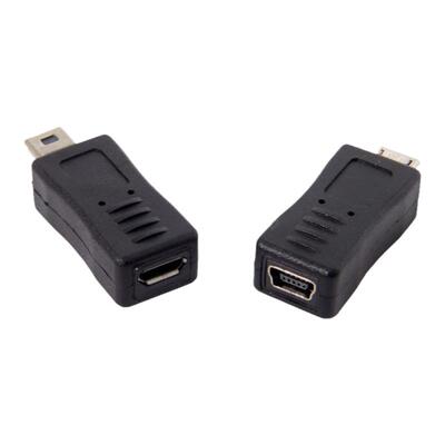 CY迷你公母Micro USB 母转MINI USB 公 充电 数据 转接头 转换头