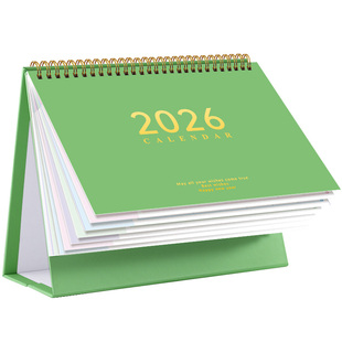 台历2026年新款可定制LOGO办公桌面创意竖款日历简约商务工作计划本大格子月历高档办公室桌面摆件定制广告位