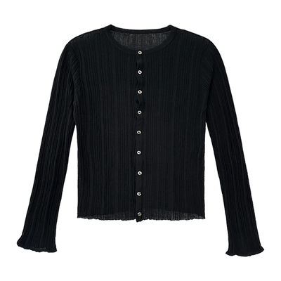 早秋性感修身肌理薄外套