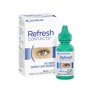 Refresh抗疲劳滴眼液缓解眼干眼疲劳人工泪液隐形适用眼药水15ml