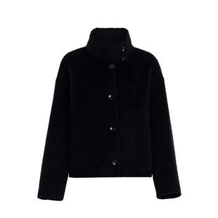 【商场同款】AUM噢姆2025年冬季新款羊驼毛混纺双面呢短款外套女