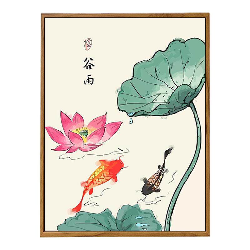 新中式二十四节气数字油画DIY