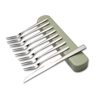 水果叉不锈钢304叉子20支装蛋糕叉子甜品叉月饼刀叉儿童叉水果签