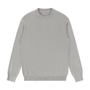 佟大为同款MrBu布先生纯棉打底针织衫男秋冬灰色圆领舒适KT01756