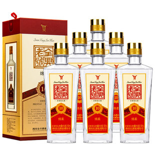 全兴老号绵柔10 浓香型白酒50度500mL*6瓶白酒整箱礼盒装礼品酒