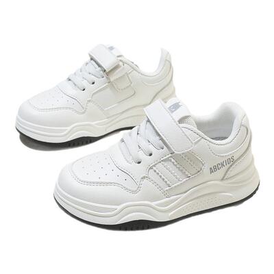 abckids透气休闲儿童小白鞋