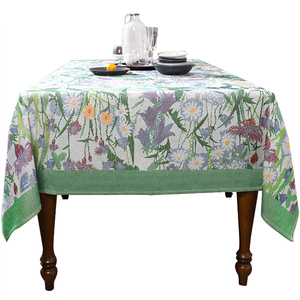 绿色小清新田园桌布ins欧式美式乡村户外花园碎花餐桌台布艺全棉
