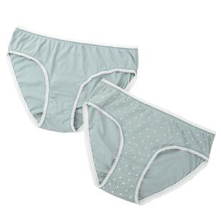 2条装棉元素女内裤纯棉中低腰简约舒适薄款三角内裤女LM593