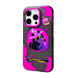 寄居蟹原创魔法喵iphone17手机壳适用苹果16Pro新款15Pro max防摔14手机套带磁吸支架手腕绳超好看小众高级感
