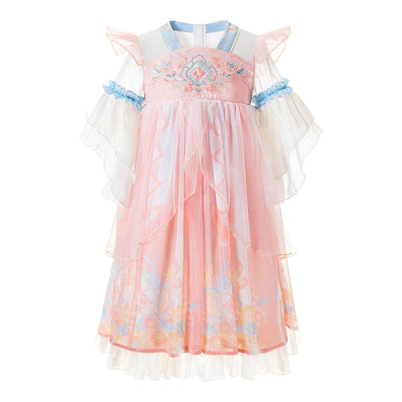 斯纳菲女童汉服齐胸襦裙刺绣