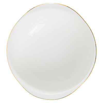 骨瓷金边小双耳面碗大汤碗面碗骨瓷简约可微波陶瓷盛汤盆螺蛳粉碗