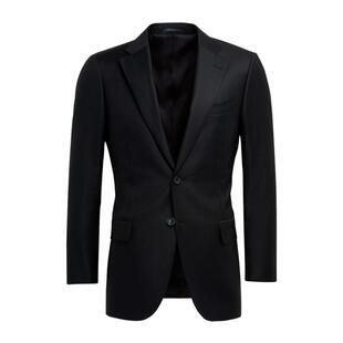 SUITSUPPLY黑色西服外套S110支羊毛男士西装上衣