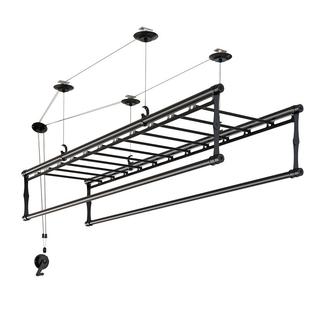 手摇升降晾衣架阳台家用双杆式晾衣杆顶装神器手动自动晒衣架凉衣
