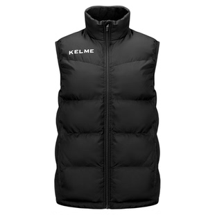 卡尔美马甲棉服运动加厚男士儿童女士冬季保暖背心坎肩外套训练服