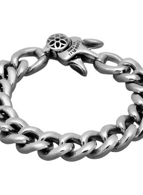 银色复古简约手链铜男潮人