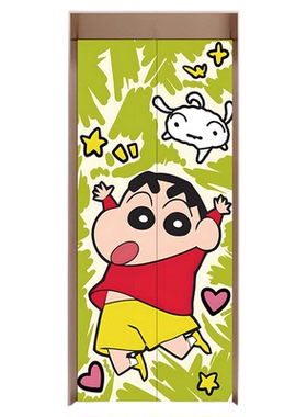 蜡笔小新高级感电梯门贴纸定制