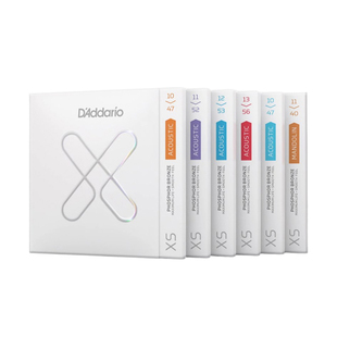 达达里奥XS吉他琴弦镀膜民谣木吉他琴弦弦线全套配件EXP16防锈1弦