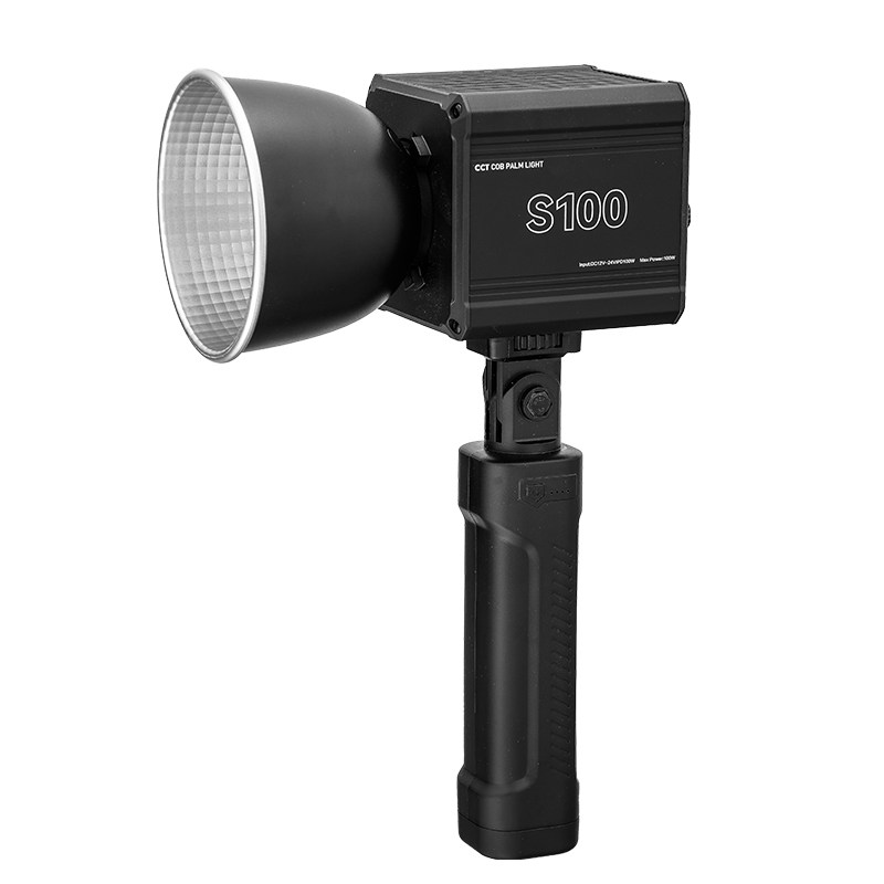 灵需100W锂电池外拍补光灯S100可充电直播摄影LED双色温手持led摄影灯摄像影室灯cob打光灯