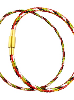 钢丝绳混彩色2MM 2.5MM 3MM不锈钢金色螺丝扣穿珠手绳钢丝绳手链