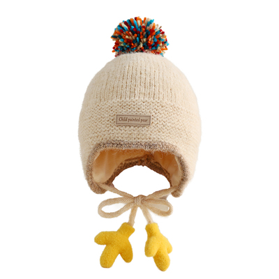 秋冬保暖加厚儿童护耳针织帽