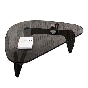 茶几小户型客厅家用简约北欧透明网红轻奢创意异形实木玻璃小茶桌