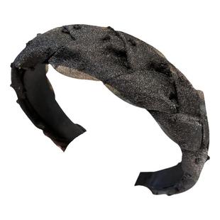 发箍女夏仙女2026新款法式复古网纱波点麻花辫子发卡宽边压发头箍