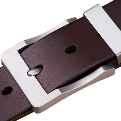 VGXOUE男士头层牛皮皮带钛合金扣