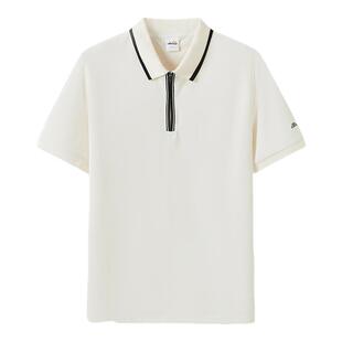 ellesse小贝壳官方拉链POLO衫男防晒运动休闲翻领短袖T恤网球服