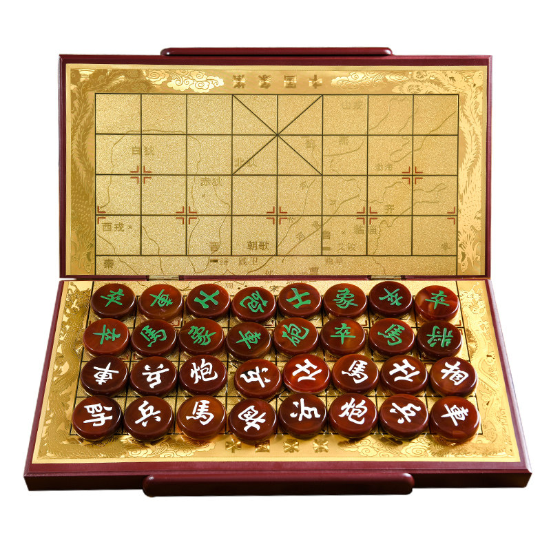 天然红玛瑙父亲教师节中国象棋