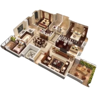 3D效果图制作CAD代画图纸家装修室内设计家装工装规划设计