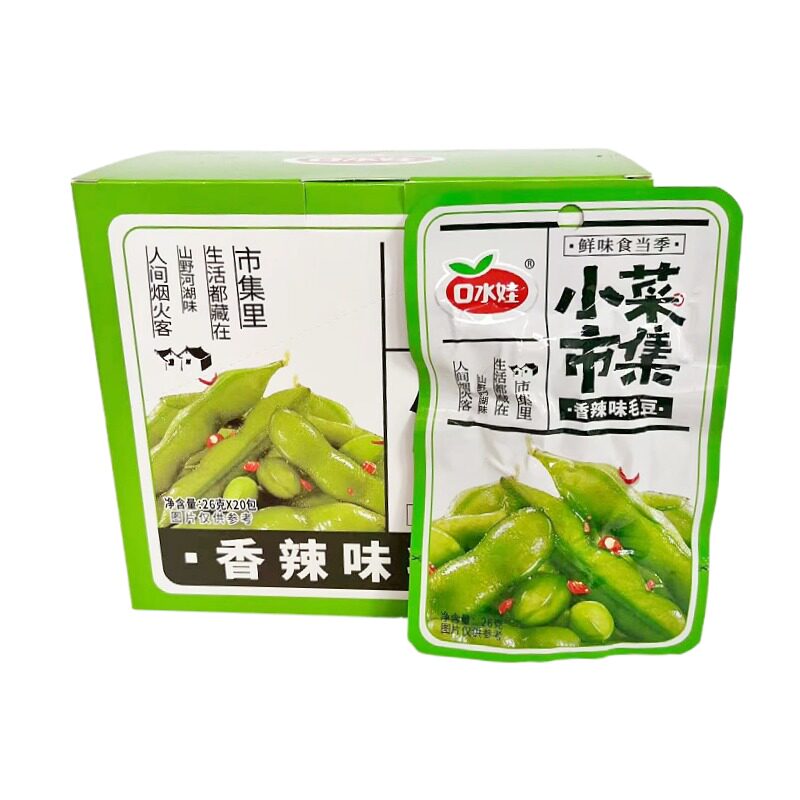 口水娃香辣毛豆莴笋豆角30g*20包伴粥下饭菜办公休闲零食小吃
