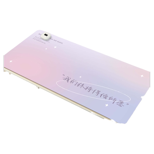 渐变文字加热鼠标垫超大发热暖桌垫办公室垫子桌面电脑键盘电热板暖手桌垫