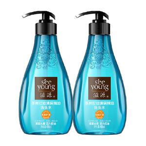 滋源无硅油茶树去屑精油洗发水露膏400ml×2瓶控油止痒官方正品