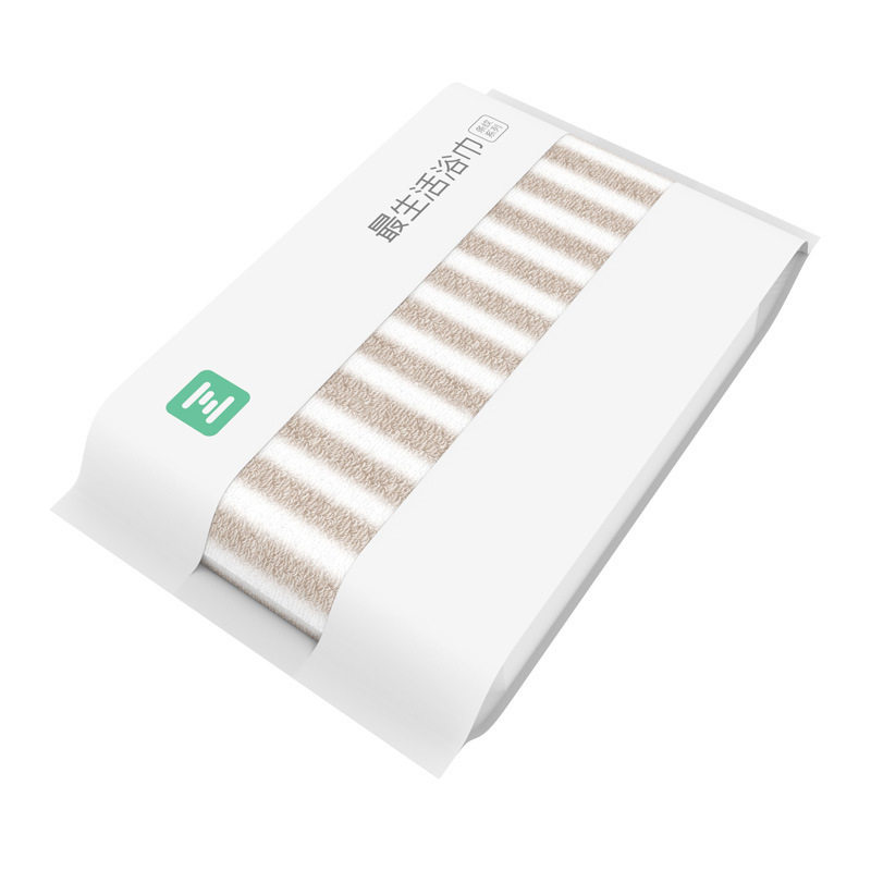 最生活条纹浴巾新疆长绒棉纯棉加长加厚5星级A类标准抗菌洗澡面巾