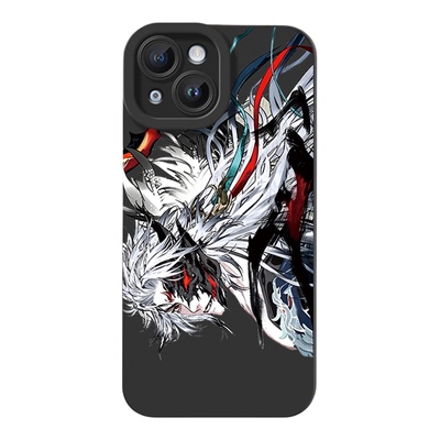 卡通iPhone13ProMax手机壳OPPOk15pro软17P适用潮酷苹果14plus瞳眼OPPOReno16白发李信问心剑墨染江湖VIVOs60