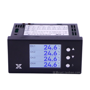 多通道温度显示器四路数显测温仪4回路工业巡检仪K型热电偶输入