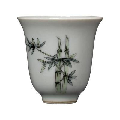 钟家窑陶瓷小号仿古风青釉主人杯